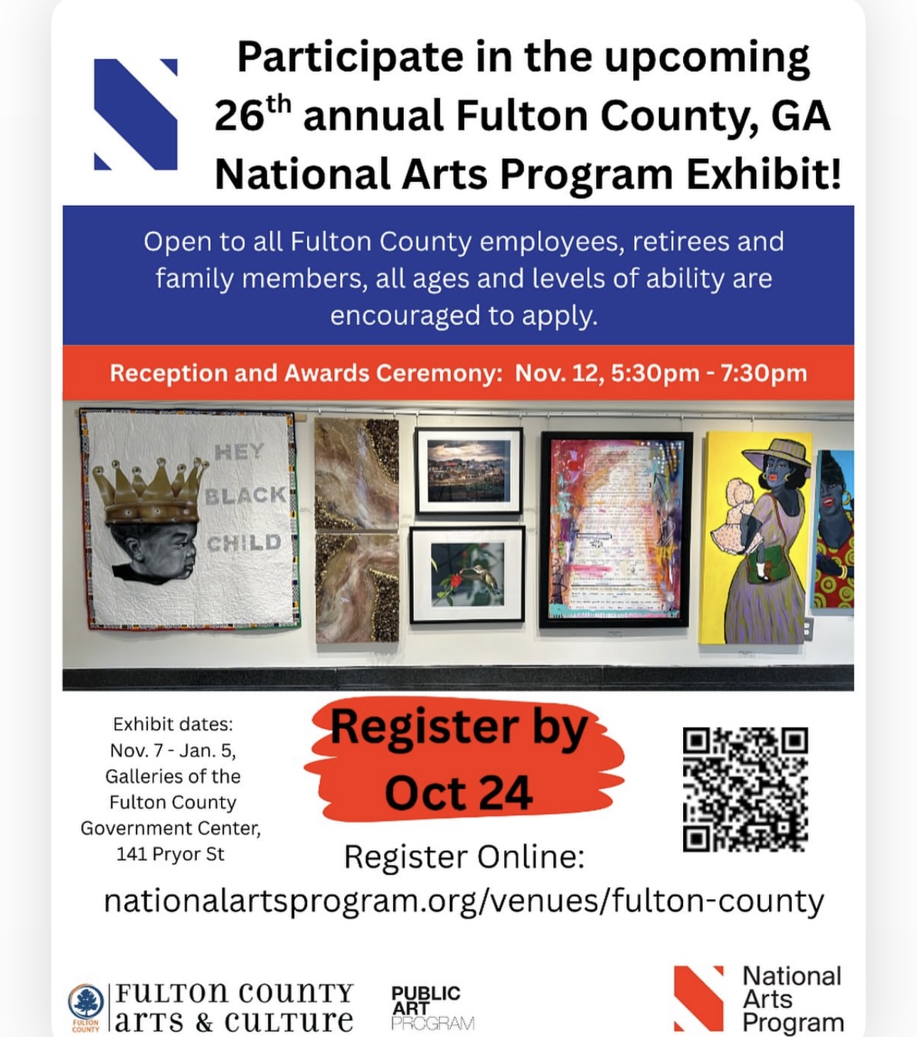 26th annual Fulton County, GA National Arts Program Exhibit