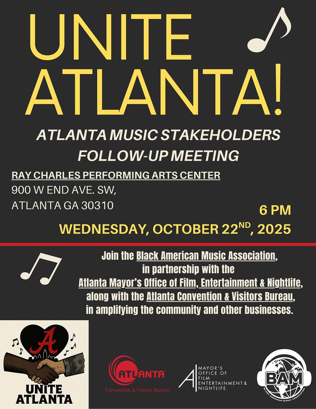 Unite Atlanta! Atlanta Music Stakeholders Follow-up Meeting