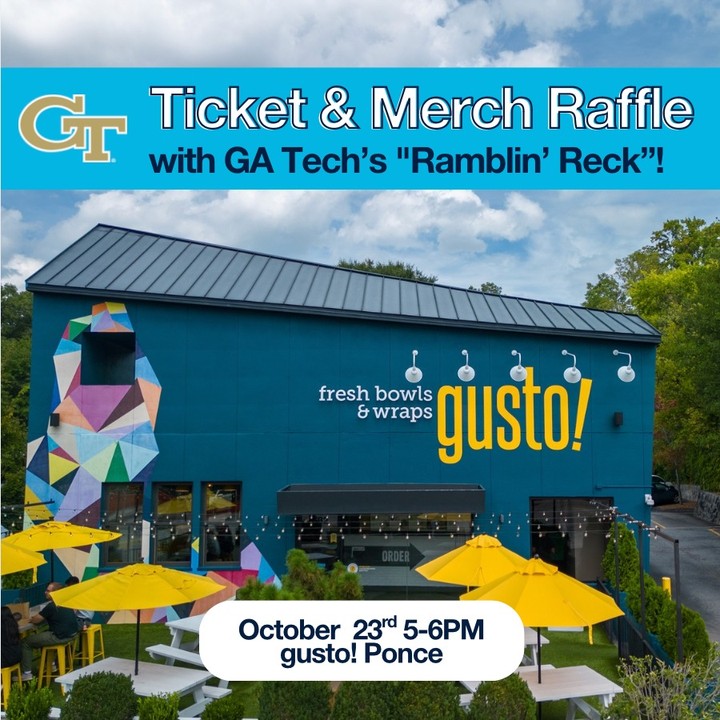 Ticket & Merch Raffle with GA Techs "Ramblin Reck"