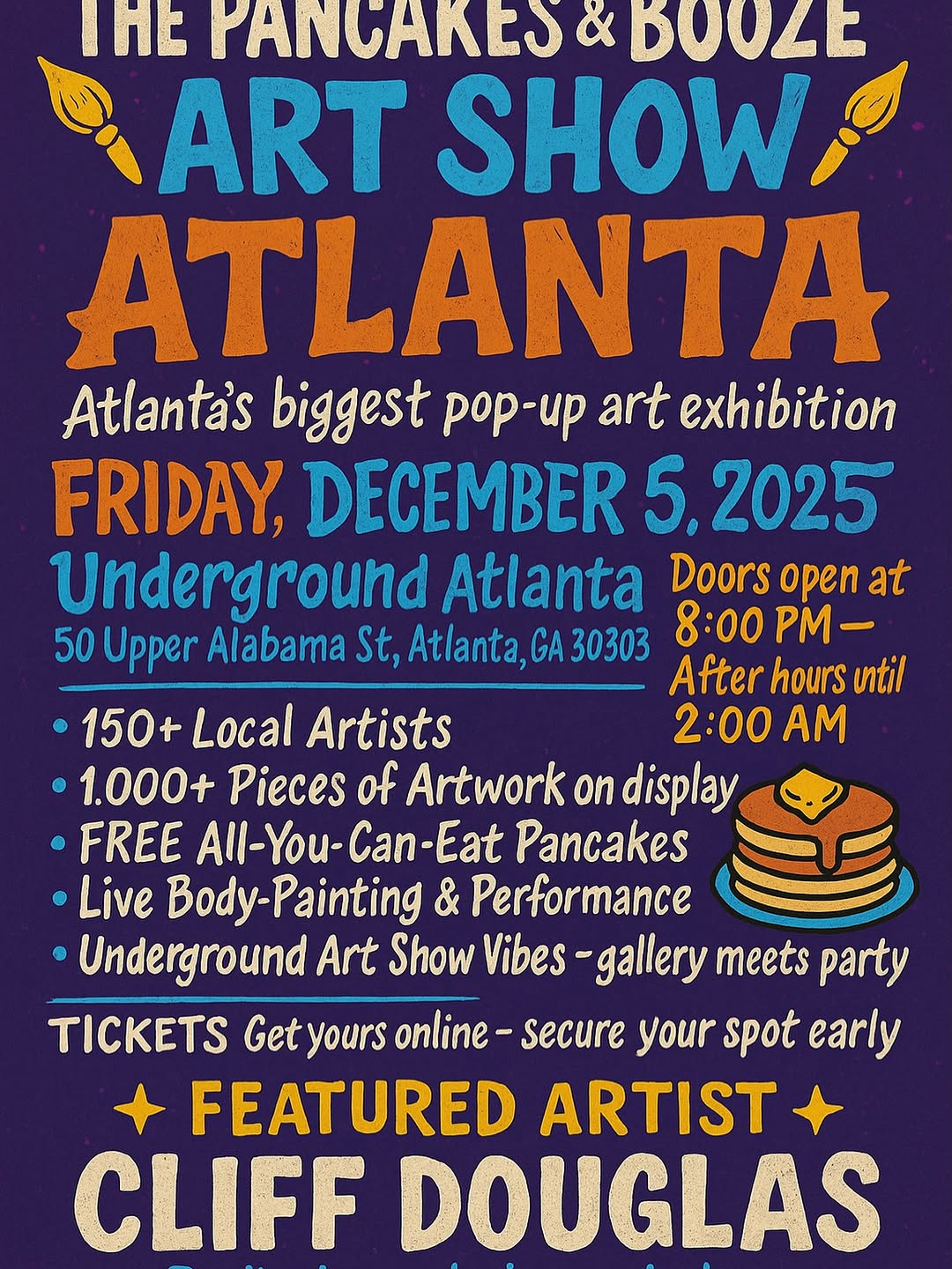 The Pancakes & Booze Art Show Atlanta