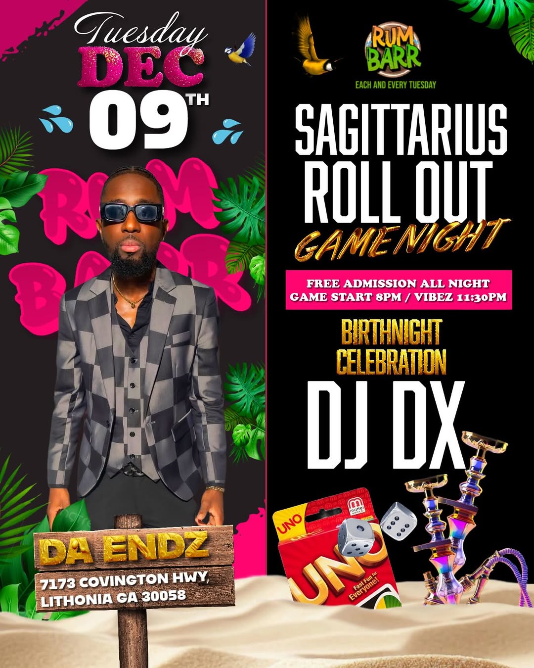 Sagittarius Roll Out Game Night