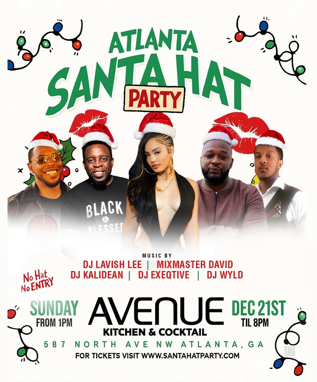 Atlanta Santa Hat Party