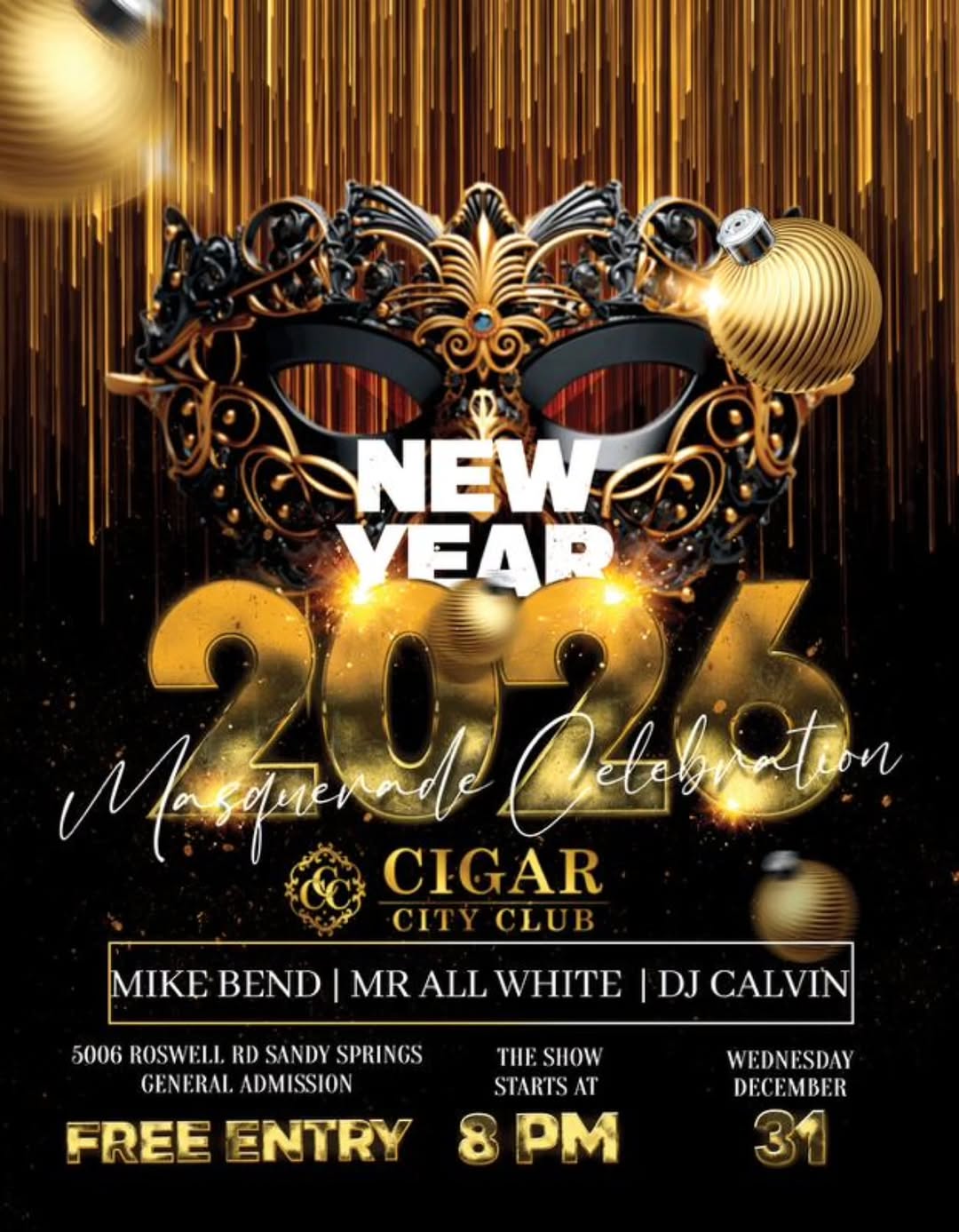 New Year 2026 Masquerade Celebration