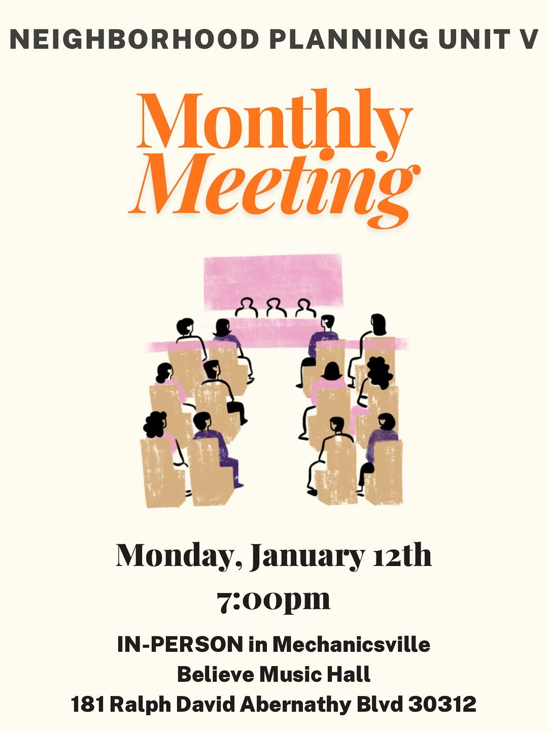 Neighborhood Planning Unit V Monthly Meeting