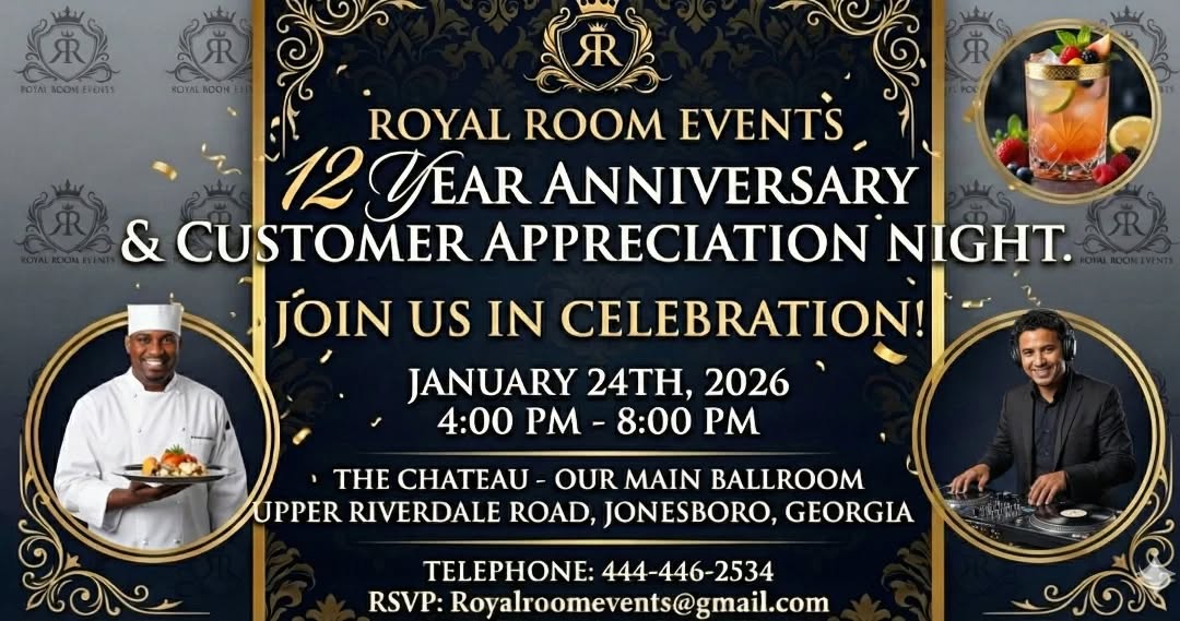 Royal Room Events 12 Year Anniversary & Customer Appreciation Night