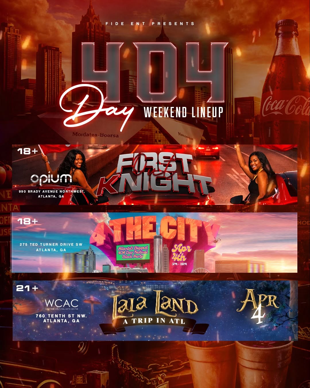 404 Day Weekend Lineup