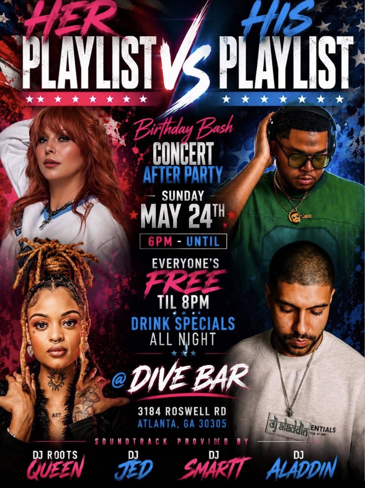 Her Playlist vs His Playlist Birthday Bash