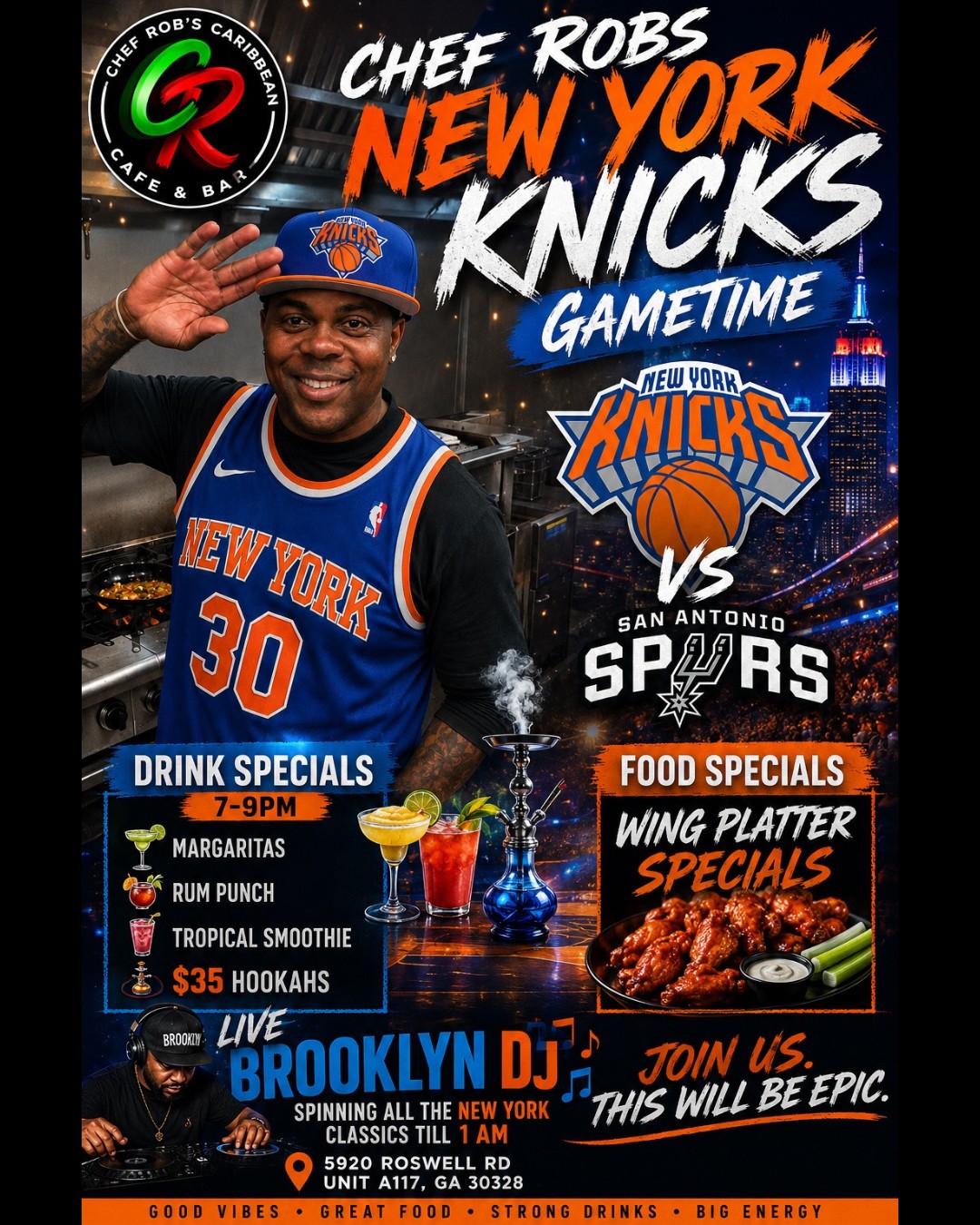 Chef Rob's New York Knicks Gametime