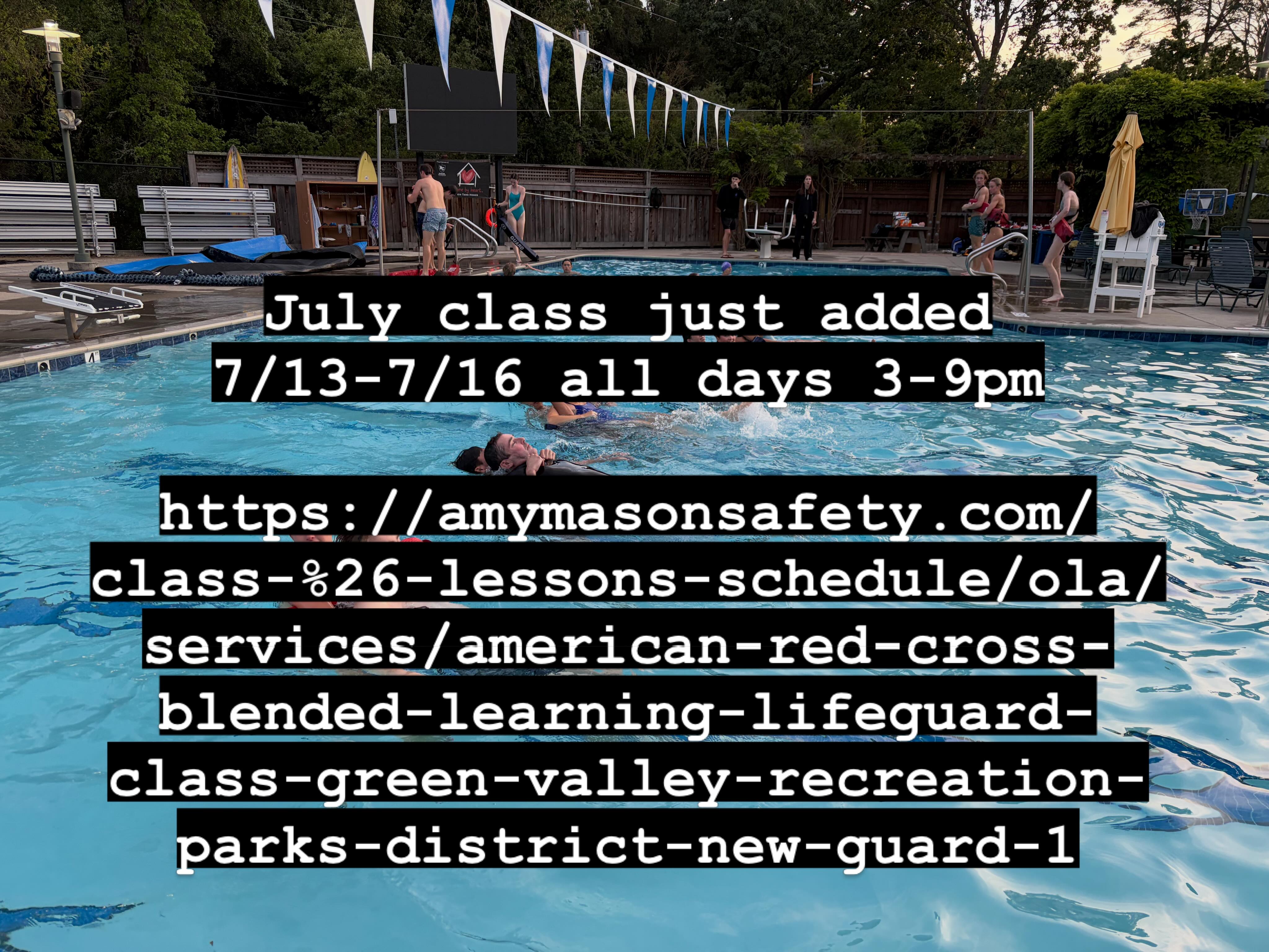 American Red Cross Blended Learning Lifeguard Class – July Session
