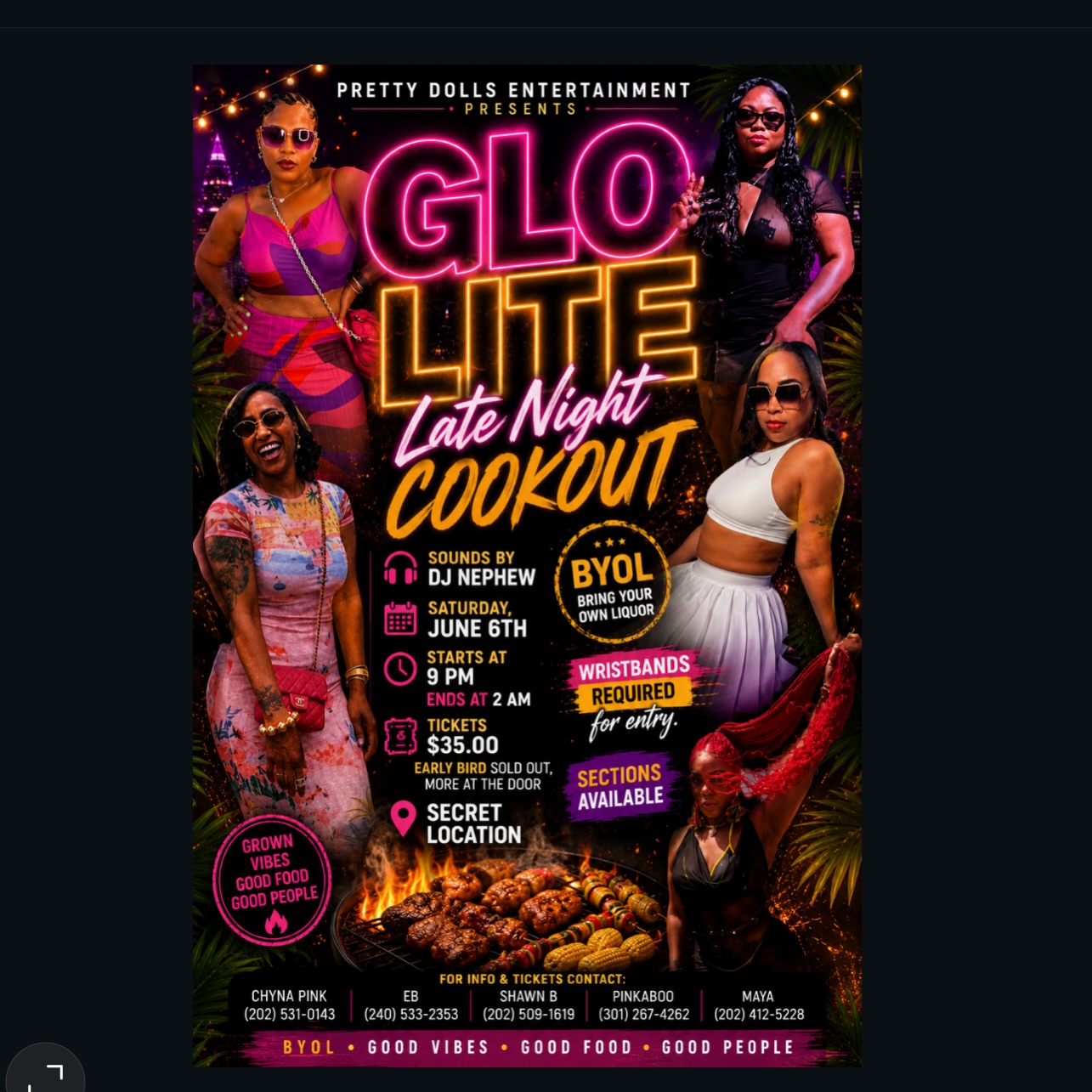 GLO LITE Late Night Cookout