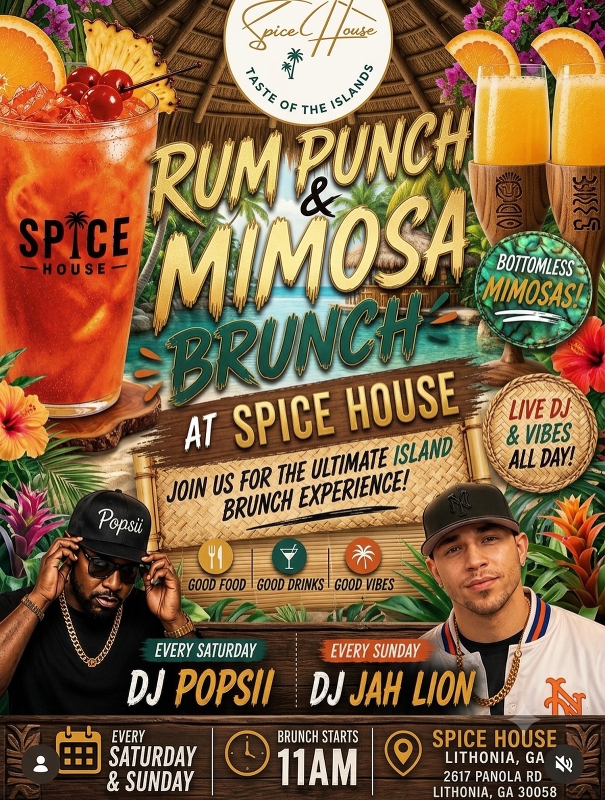 Rum Punch & Mimosa Brunch at Spice House