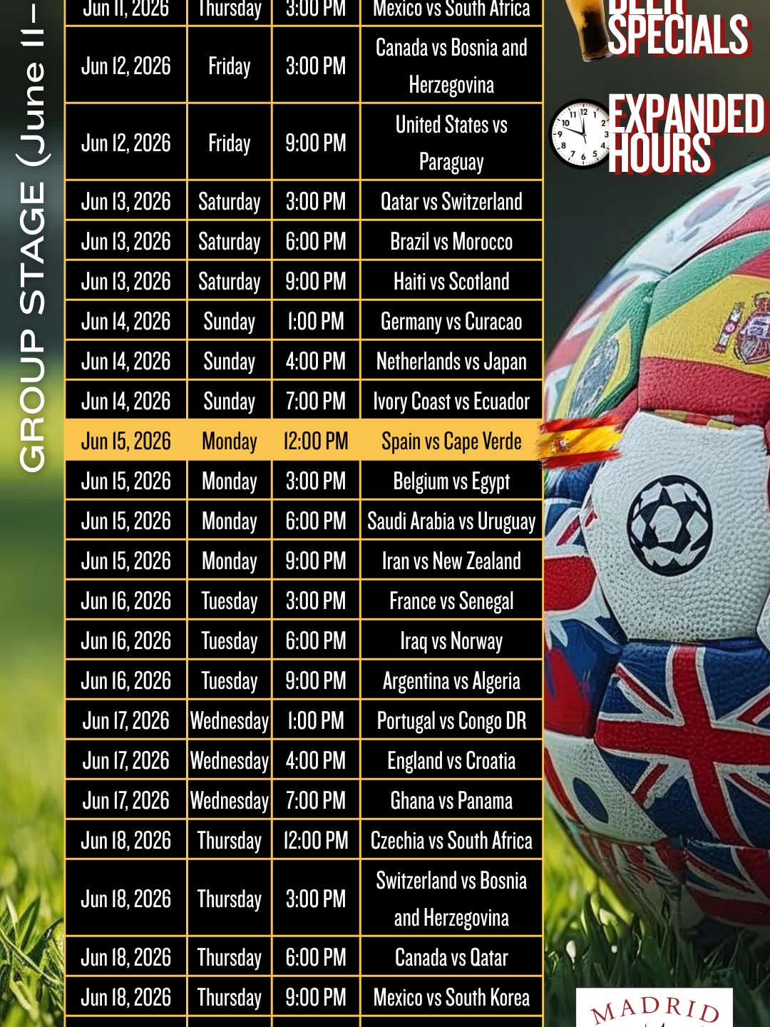 FIFA World Cup 2026 Group Stage Watch Party