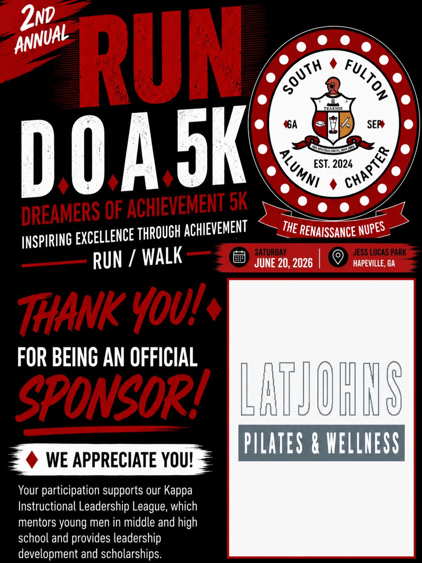 2nd Annual Run D.O.A. 5K – Dreamers of Achievement 5K