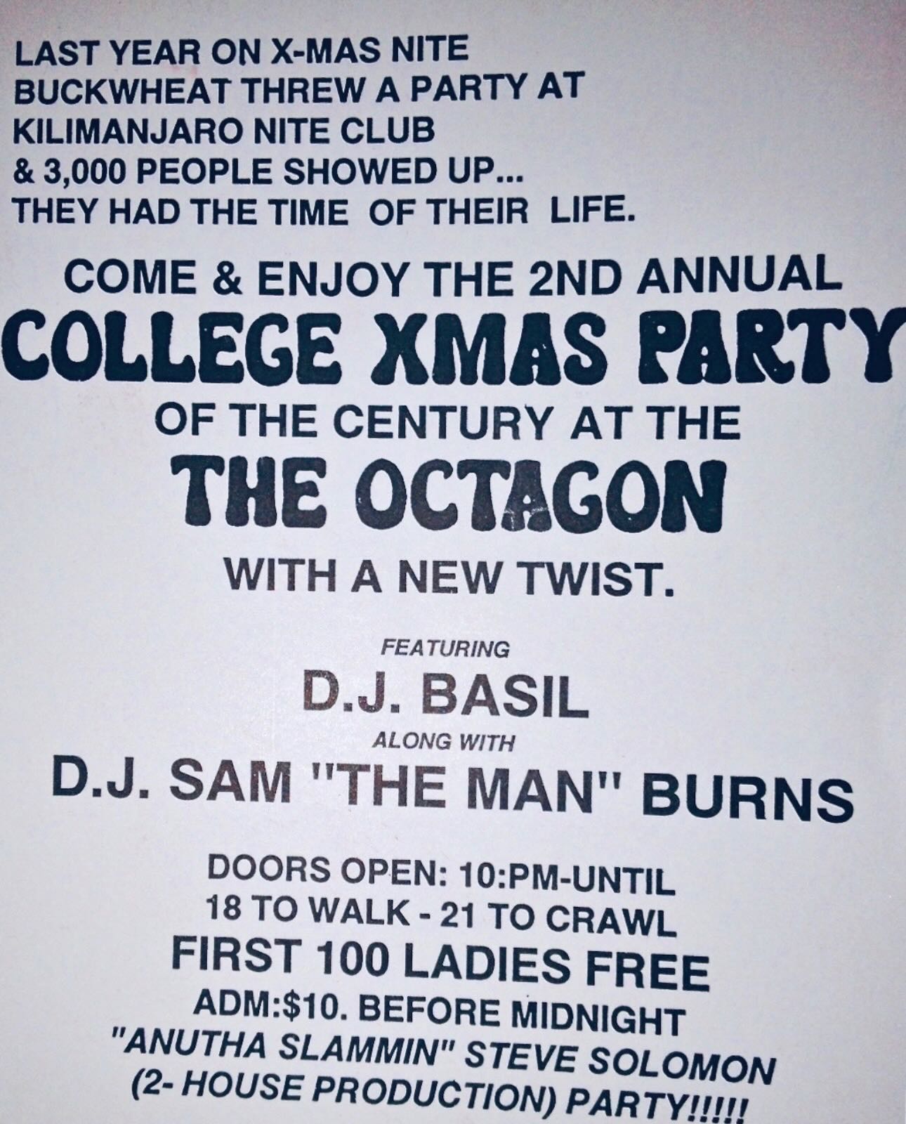 2nd Annual College Xmas Party of the Century