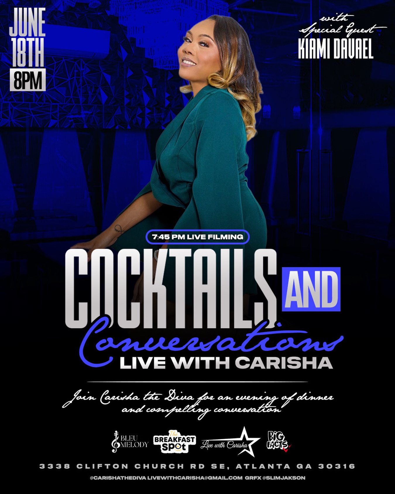Cocktails and Conversations Live with Carisha