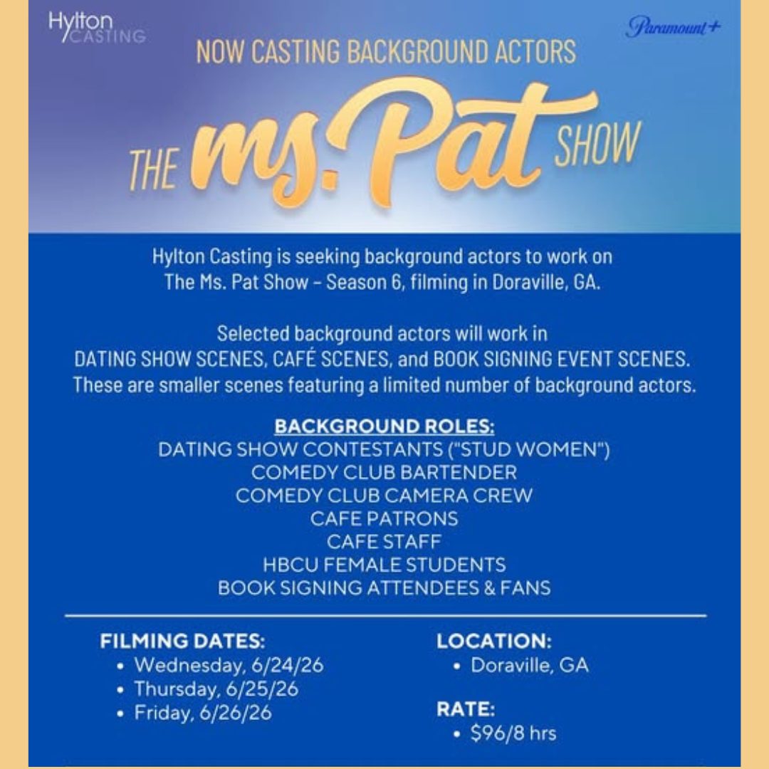 The Ms. Pat Show – Season 6 Background Actor Casting