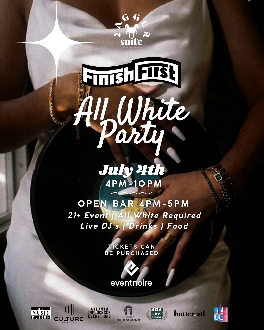 Finish First All White Party