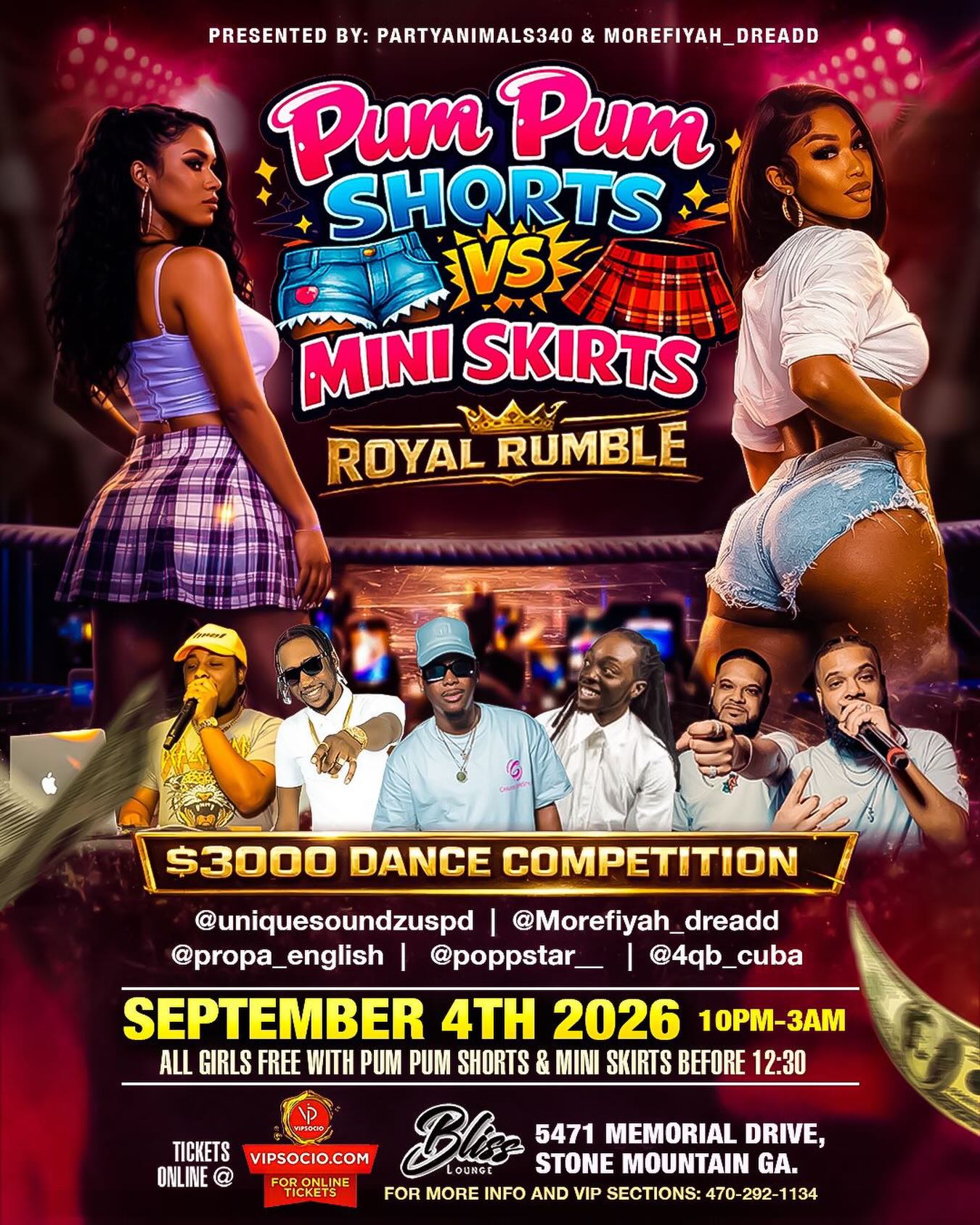 Pum Pum Shorts vs Mini Skirts Royal Rumble