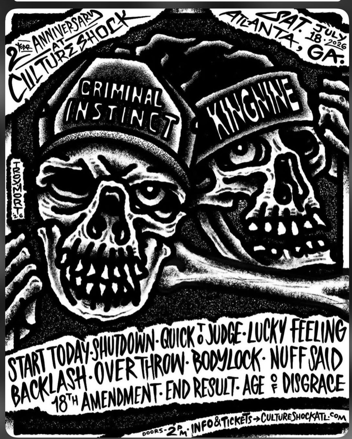 2 Year Anniversary at Culture Shock featuring Criminal Instinct & King Nine