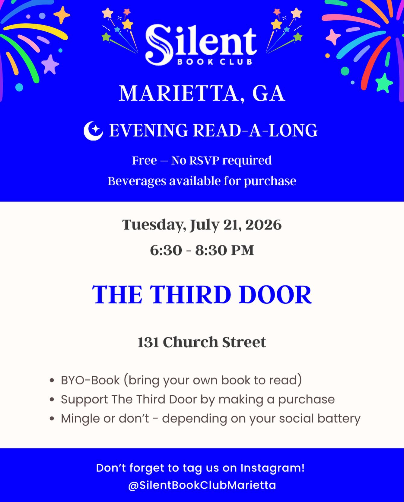 Silent Book Club Marietta β Evening Read-A-Long