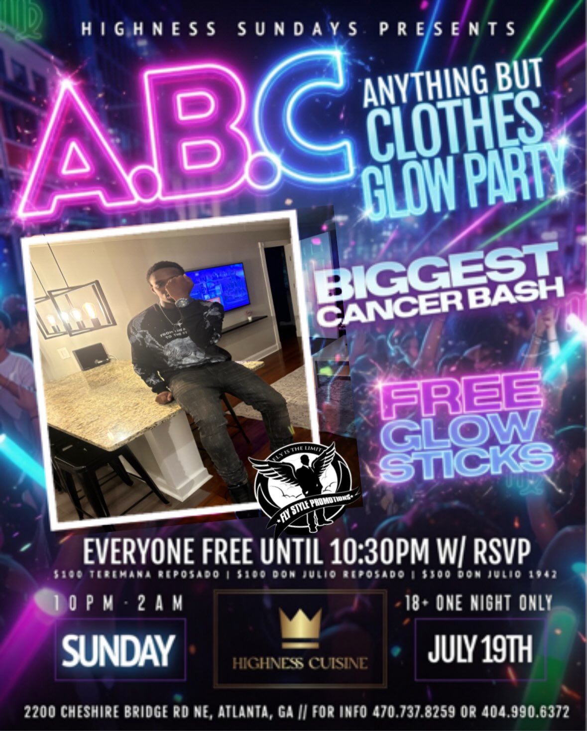 A.B.C. Anything But Clothes Glow Party β Biggest Cancer Bash