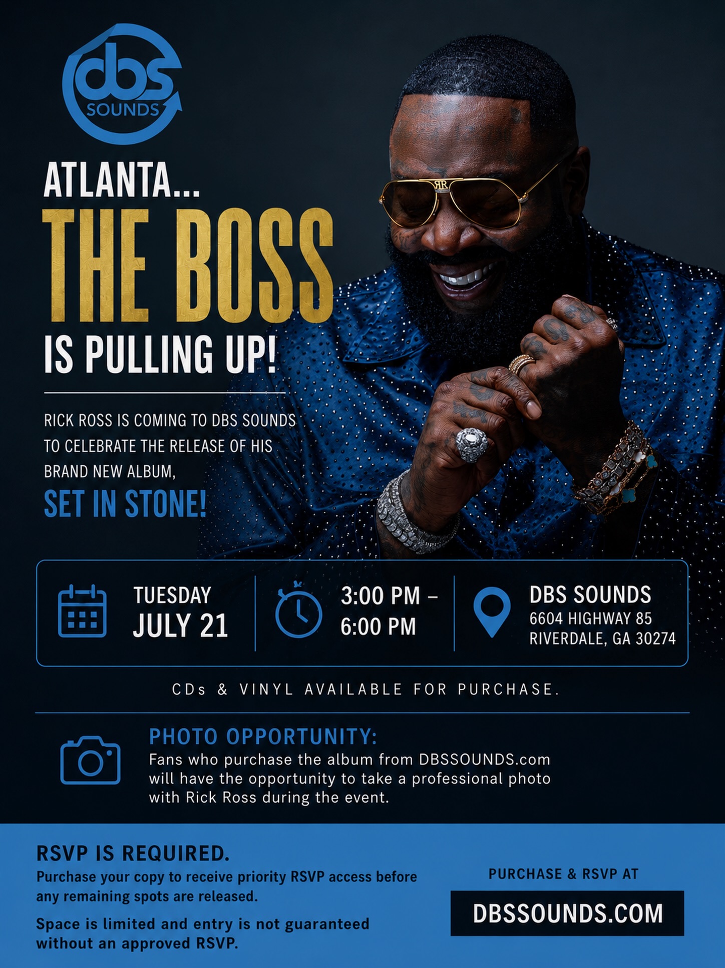 Rick Ross 'Set In Stone' Album Release at DBS Sounds